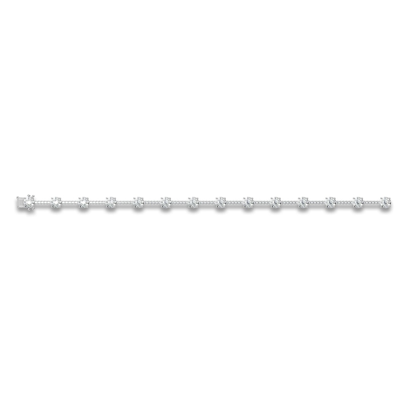 Main Image 2 of Diamond Tennis Bracelet 2-7/8 ct tw Round 14K White Gold 7&quot;