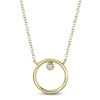 Thumbnail Image 0 of Shy Creation Diamond Accent Bezel Circle Necklace 14K Yellow Gold 18" SC55021212
