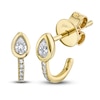 Thumbnail Image 0 of Shy Creation Diamond Earrings 1/6 ct tw Pear/Round 14K Yellow Gold SC55019564