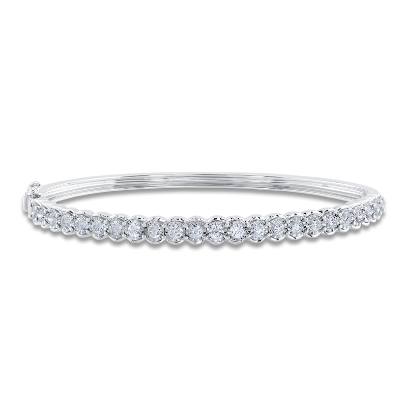 Shy Creation Diamond Bangle Bracelet 1-1/4 ct tw 14K White Gold SC55022760ZS