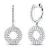 Thumbnail Image 1 of Shy Creation Diamond Open Circle Dangle Hoop Earrings 1-1/2 ct tw 14K White Gold SC55024577V2