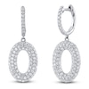 Thumbnail Image 0 of Shy Creation Diamond Open Oval Dangle Hoop Earrings 1-3/4 ct tw 14K White Gold SC55024583V2