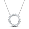 Thumbnail Image 1 of Baguette-Cut Diamond Pendant Necklace 1/2 ct tw 10K White Gold