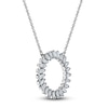 Thumbnail Image 2 of Baguette-Cut Diamond Pendant Necklace 1/2 ct tw 10K White Gold