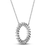 Thumbnail Image 3 of Baguette-Cut Diamond Pendant Necklace 1/2 ct tw 10K White Gold