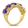 Thumbnail Image 3 of Le Vian Natural Amethyst & Diamond Ring 5/8 ct tw 14K Honey Gold