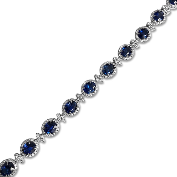 Simon G. Blue Sapphire & Diamond Butterfly Bracelet - 18K White Gold