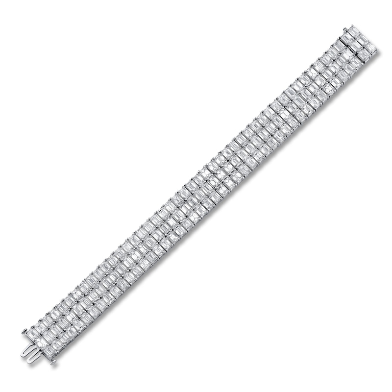 Main Image 2 of Jared Atelier X Shy Emerald-Cut Diamond Tennis Bracelet 42-7/8 ct tw 18K White Gold 7&quot;