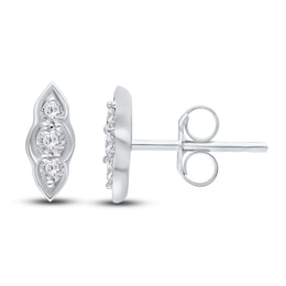 Kallati Round-Cut Diamond Stud Earrings 1/6 ct tw 14K White Gold