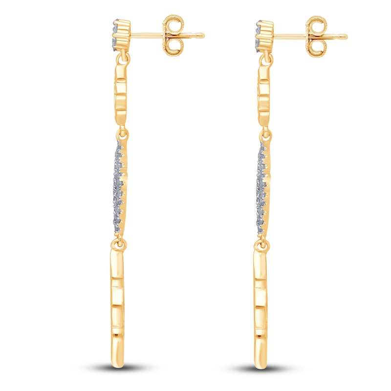 Main Image 3 of Kallati Diamond Drop Earrings 3/8 ct tw Round 14K Yellow Gold