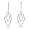 Thumbnail Image 1 of Kallati Diamond Arabesque Drop Earrings 7/8 ct tw Round 14K White Gold