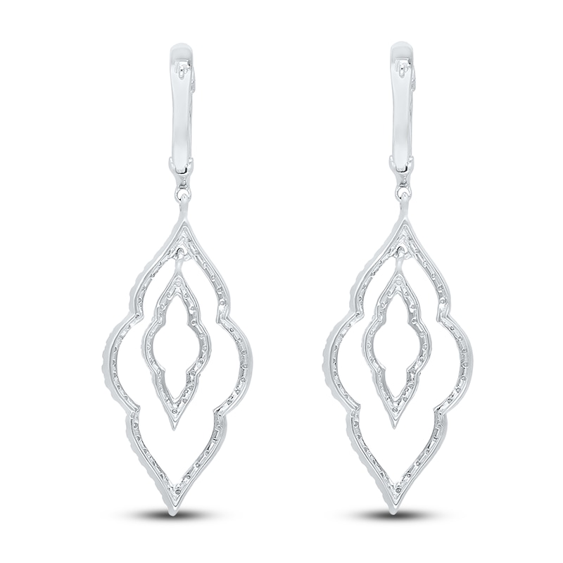 Main Image 3 of Kallati Diamond Arabesque Drop Earrings 7/8 ct tw Round 14K White Gold