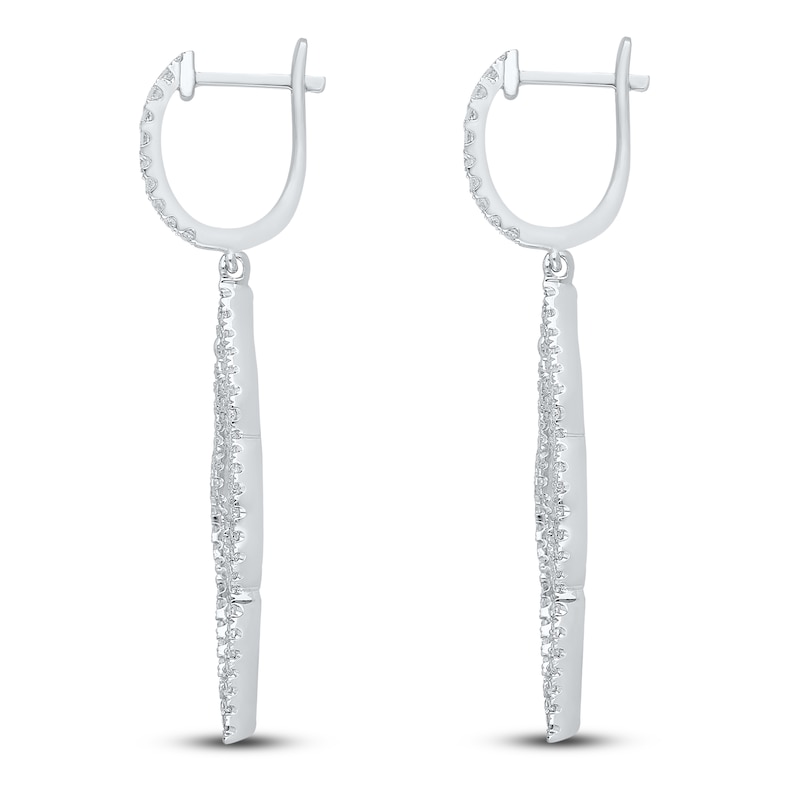 Main Image 4 of Kallati Diamond Arabesque Drop Earrings 7/8 ct tw Round 14K White Gold