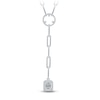 Thumbnail Image 2 of Kallati Baguette & Round-Cut Diamond Paperclip Necklace 3/4 ct tw 14K White Gold 16&quot;