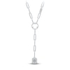 Thumbnail Image 3 of Kallati Baguette & Round-Cut Diamond Paperclip Necklace 3/4 ct tw 14K White Gold 16&quot;