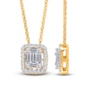 Thumbnail Image 2 of Kallati Baguette & Round-Cut Diamond Necklace 1/4 ct tw 14K Yellow Gold 18&quot;