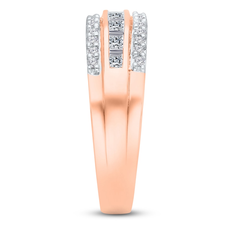 Main Image 3 of Kallati Princess, Baguette & Round-Cut Diamond Ring 1/2 ct tw 14K Rose Gold