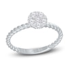 Thumbnail Image 1 of Kallati Multi-Diamond Circle Ring 3/8 ct tw Round 14K White Gold