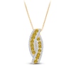 Thumbnail Image 0 of Kallati Yellow & White Diamond Pendant Necklace 1 ct tw Round 14K Yellow Gold 18"