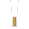 Thumbnail Image 1 of Kallati Yellow & White Diamond Pendant Necklace 1 ct tw Round 14K Yellow Gold 18&quot;