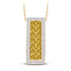 Thumbnail Image 2 of Kallati Yellow & White Diamond Pendant Necklace 1 ct tw Round 14K Yellow Gold 18&quot;