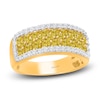 Thumbnail Image 0 of Kallati Yellow & White Diamond Ring 1-3/8 ct tw Round 14K Yellow Gold