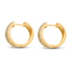 Thumbnail Image 2 of Kallati Yellow & White Diamond Hoop Earrings 1-3/8 ct tw Round 14K Yellow Gold