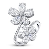 Thumbnail Image 2 of Jared Atelier X Shy Diamond Flower Ring 5-1/3 ct tw Pear/Round 18K White Gold