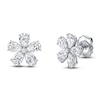 Thumbnail Image 2 of Jared Atelier X Shy Pear & Round-Cut Diamond Flower Earrings 5 ct tw 18K White Gold