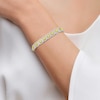 Thumbnail Image 3 of Kallati Princess-Cut Yellow & White Diamond Cushion Link Tennis Bracelet 8-7/8 ct tw 14K White Gold 7&quot;