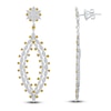 Thumbnail Image 2 of Kallati Yellow & White Diamond Drop Earrings 4-1/2 ct tw 14K White Gold