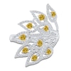 Thumbnail Image 3 of Kallati Yellow & White Diamond Feather Ring 1-1/3 ct tw 14K White Gold