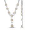 Thumbnail Image 2 of Kallati Natural Yellow & White Diamond Drop Necklace 15-1/6 ct tw 14K White Gold