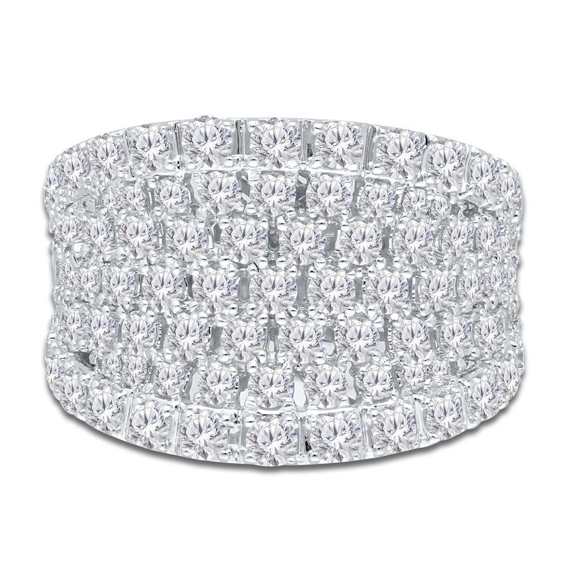 Main Image 2 of Kallati Diamond Multi-Row Concave Ring 3 ct tw 14K White Gold