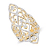 Thumbnail Image 2 of Kallati Diamond Scrollwork Elongated Fashion Ring 1-1/3 ct tw 14K Yellow Gold