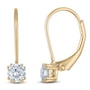 Thumbnail Image 0 of Certified Round-Cut Diamond Solitaire Drop Earrings 1/2 ct tw 14K Yellow Gold (I/I1)