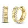 Thumbnail Image 0 of Shy Creation Diamond Ribbed Hoop Earrings 1/3 ct tw 14K Yellow Gold J-SC22009148