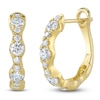 Thumbnail Image 2 of Shy Creation Diamond Scalloped Hoop Earrings 7/8 ct tw 14K Yellow Gold J-SC22009216D0.70