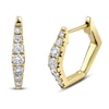 Thumbnail Image 0 of Shy Creation Diamond Angled Hoop Earrings 3/8 ct tw 14K Yellow Gold J-SC22007951