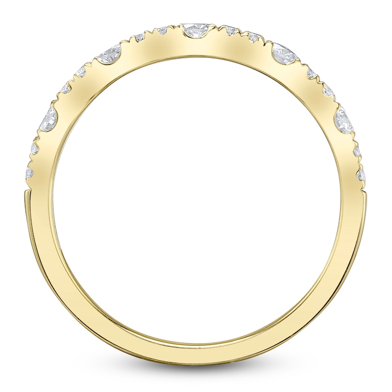 Main Image 2 of Shy Creation Diamond Scalloped Ring 1/3 ct tw 14K Yellow Gold J-SC22008803BDZ7