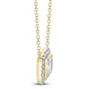 Thumbnail Image 2 of Shy Creation Baguette & Round-Cut Multi-Diamond Octagon Necklace 3/8 ct tw 14K Yellow Gold 18&quot; J-SC22009199RD