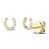 Thumbnail Image 1 of Shy Creation Diamond Horseshoe Stud Earrings 1/20 ct tw 14K Yellow Gold J-SC55002890