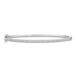 Shy Creation Diamond Bangle Bracelet 1/2 ct tw 14K White Gold J-SC55004036ZS