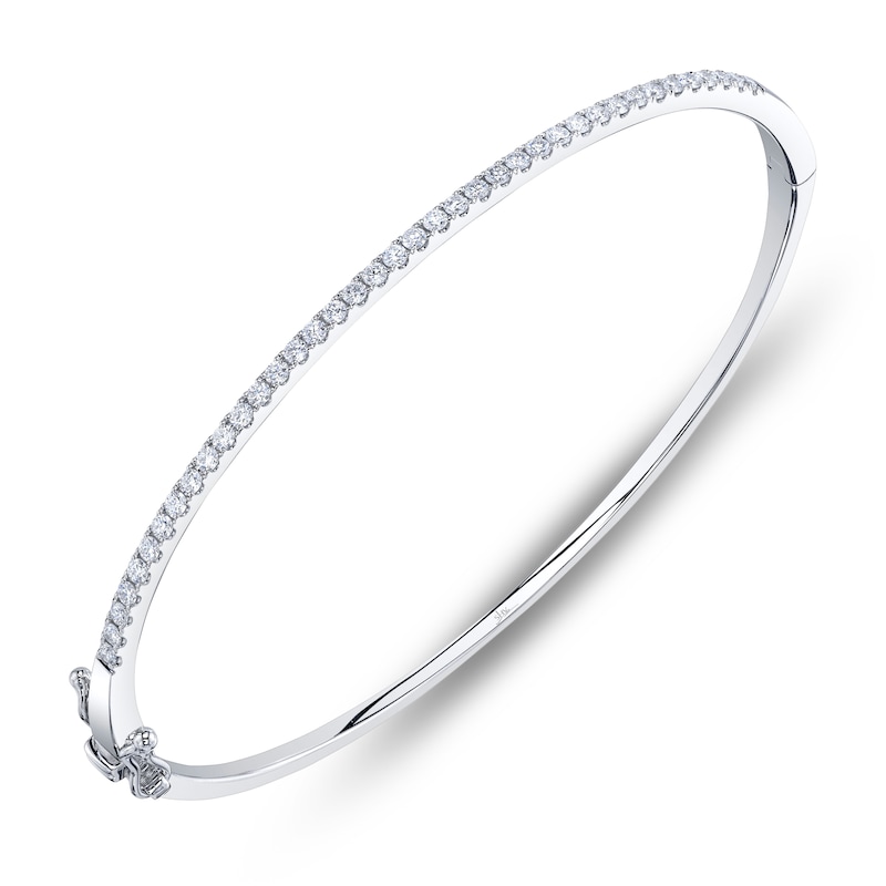 Main Image 2 of Shy Creation Diamond Bangle Bracelet 1/2 ct tw 14K White Gold J-SC55004036ZS