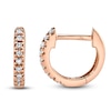 Thumbnail Image 1 of Shy Creation Diamond Accent Hoop Earrings 14K Rose Gold J-SC22004024V3