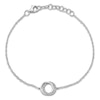 Thumbnail Image 1 of Shy Creation Linked Circle Bracelet 1/20 ct tw 14K White Gold 6&quot; J-SC55012774