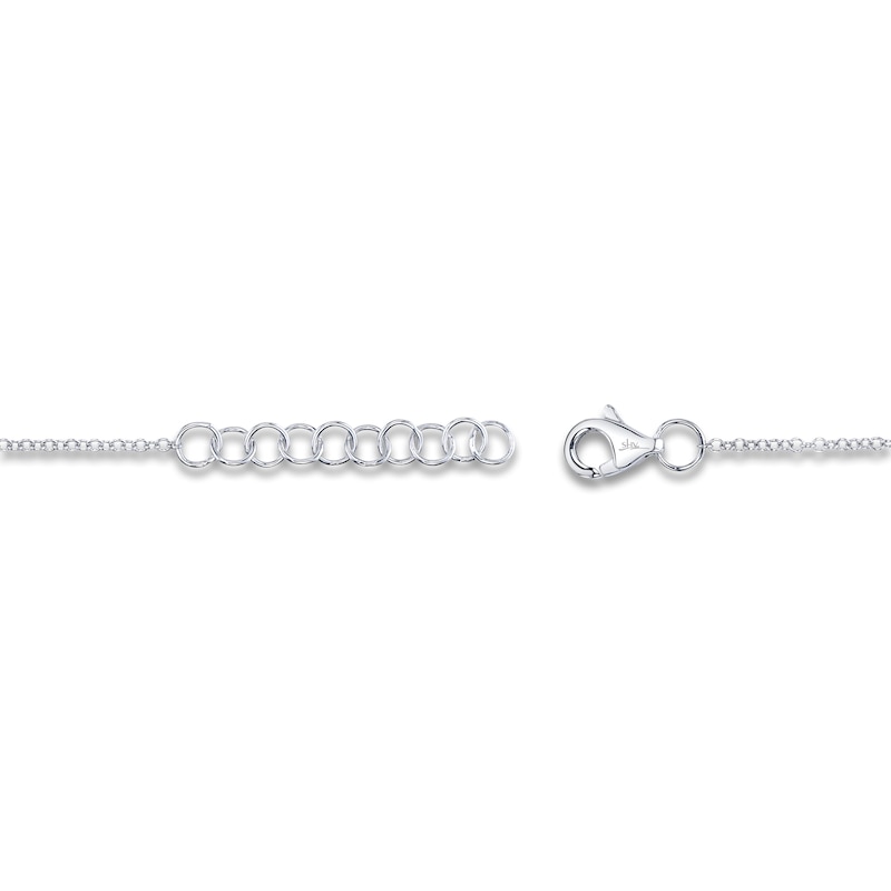 Main Image 3 of Shy Creation Linked Circle Bracelet 1/20 ct tw 14K White Gold 6&quot; J-SC55012774