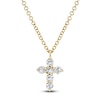 Thumbnail Image 1 of Shy Creation Diamond Cross Necklace 1/5 ct tw 14K Yellow Gold 18&quot; J-SC55021394