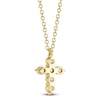 Thumbnail Image 3 of Shy Creation Diamond Cross Necklace 1/5 ct tw 14K Yellow Gold 18&quot; J-SC55021394