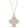 Thumbnail Image 1 of Shy Creation Diamond Micro Pavé Clover Necklace 1/5 ct tw 14K Yellow Gold 18&quot; J-SC55024074